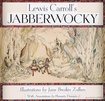 JANE BRESKIN ZALBEN. Dust jacket illustration for Lewis Carrolls Jabberwocky.
